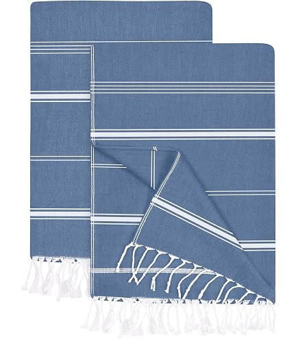 Carenesse Hamam Set Mit Karo-Blau Pestemal & Peeling-Handschuh – Traditionelles Wickeltuch Und Kese Für Sauna, Strand & Körperpflege