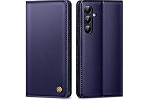 AIMOYU Handyhülle für Samsung Galaxy A15 Hülle Mit Schutzfolie,Premium Lederhülle Schutzhülle Tasche für Samsung A15 Hülle Wallet Kartenfach Standfunktion Klappbar Flip Case für Galaxy A15 Hülle,Blau