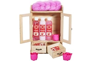 ‎BRUBAKER BRUBAKER Cosmetics Zestaw do kąpieli i pielęgnacji, w drewnianej szafce, truskawka