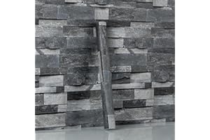 Hode Selbstklebend Tapete Steinoptik Grau, Ziegel Klebefolie Möbel Vintage (44x600cm), Selbstklebende Folie Wasserdicht für Küche Schlafzimmer Wand, Cyan Backstein Stein Tapeten Dekoratives