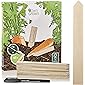 Holzschilder zum Beschriften: Premium Holz Pflanzenstecker im Set mit 60 Pflanzschilder und Stift – Schöne…