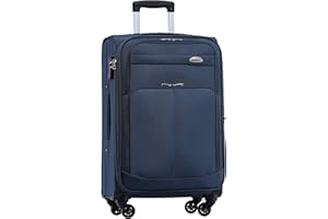 Beibye 4-Wheeled Travel Suitcase, Fabric Case, Hand Luggage, Children's Luggage Suitcase Trolley Set, XL, L, M, blue