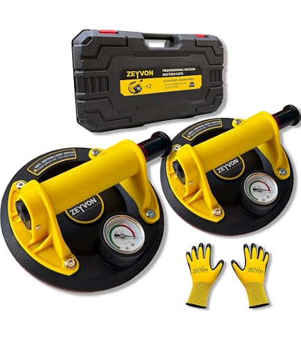Secures Ventosa Professionale 8" Con Pompa | Doppio Display Digitale | Ricaricabile | Portata 160 Kg - 3