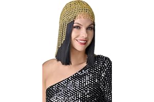 BABEYOND Opaska na czoło damska z lat 20., Gatsby, łańcuszek do tańca brzucha, egzotyczna Kleopatra, akcesoria do kostiumu lat 20. XX wieku, migająca opaska na włosy