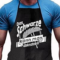 Shirtoo Grillschürze Das Schwarze kann Man abkratzen – Lustiges Geschenk für echte Männer und Grill-Fans