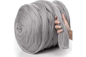 MeriWoolArt 100% XXL Pelote laine merinos, 4-5cm Fil de laine pour feutrage humide, Laine à feutrer sec, DIY Cadeau de couverture épaisse en laine doux, Grosse laine à tricoter pelote