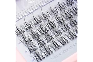Mlen Diary Przedłużki do rzęs, 62 szt. C Curl pojedyncze rzęsy, DIY do przedłużania rzęs Cluster, Individua Cluster Lashes, naturalny wygląd Fake Lashes