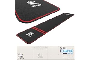 Target Darts Dart Mat - World Champions/INK/Mod | Dart Oche Mat with Soft Tip and Steel Tip Throw Line Distances | Non Slip Carpet Mats for Floor and Dart Tips Protection | Darts Accessories