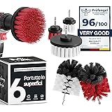 Spazzole Avvitatore e Trapano per Pulire [Setole Morbide e Dure], Pulisce Rapidamente Auto, Tessuti, Cerchioni, Bagno - Spazz