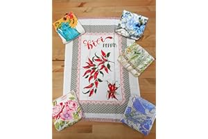 PAGO POCO Novita!!!! Strofinacci in Spugna di Cotone 100%" COUNTRI Pezzi 6 Mis.50x70cm.con Passante Facile da Appendere !!!!