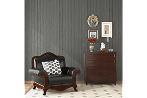 Livelynine Panneau Mural Bois Noir Panneau Bois Decoratif Interieur Gris Anthracite 30CMx5M Revetement Mural Adhesif Salon Chambre Cuisine Epaisseur Papier Peint Adhesif Mural Lamelles 3D Foncé Bureau