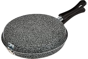 Home Girafrittata Antiaderente, Pietra, Nero/Argento, 24 cm