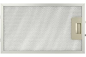 vhbw 1x Filtro metálico de grasa compatible con AEG DK9160-M, DK9160-AL, DK9190-AL, DK9160-W campana extractora - 32,5 x 19,6 x 0,85 cm metal