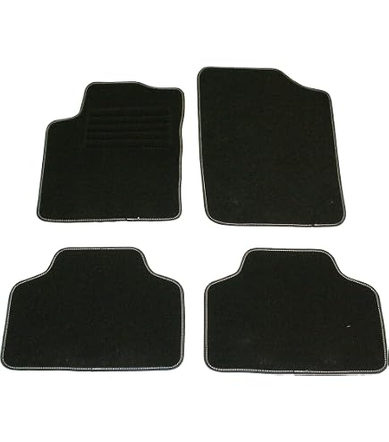 Tapis De Sol Velours Sur Mesure Noir Pour Peugeot 106 1992-2003 – Moquette Haut De Gamme, Antidérapant, Renfort Pédale