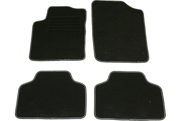 DBS 01765775 Tapis de sol Tapis noir Avant et Arrière Compatible avec PEUGEOT 208 I 3/5 portes CA, CC 308 II 3/5 portes LB, LP, LW, LH, L3 3008 I 0U 2008 Break CU