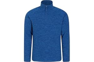 Mountain Warehouse Snowdon Mens Micro Fleece Top - Warm, Breathable, Quick Drying, Zip Collar Fleece Sweater, Soft & Smooth Pullover - For Spring Summer, Travelling, Walking
