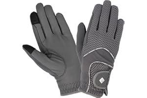 LeMieux Unisex 3D Mesh Riding Gloves in Black - Lightweight & Breathable - Anti Slip