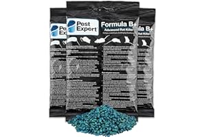 Pest Expert Rat Killer Poison 1.5kg - Formula 'B+' Advanced (15 x 100g) - Fast Acting Maximum Super Strength Single Feed Brodifacoum