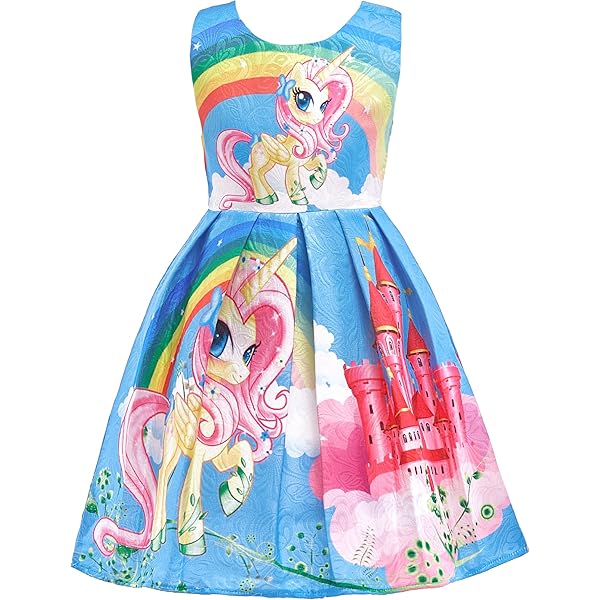 Vestito Cerimonia Bambina Vestito Principessa Unicorno Per Bambina