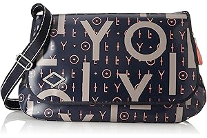 Oilily Damen Lori Letters Diaperbag Lhf Umhängetasche Blau (Dark Blue)