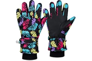CityComfort Gants de Ski Enfant, Gant Chaud Imperméable pour Enfant Ado Fille 6-15 Ans, Gants Thermiques Écran Tactile Hiver Neige Ski Snowboard