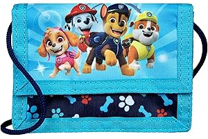 Undercover Portafoglio e tasca sul petto, con chiusura in velcro e chiusura lampo, portafogli e portamonete per bambini, ragazzi e ragazze, 8 x 13 x 5 cm, motivo: Paw Patrol