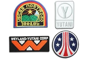 TOFOW Alien Movie Sulaco Weyland Nostromo USCM Colonial Marines Eagle Crew [4 Patch Set] AL03 Iron-On Patch Appliqué Emblem