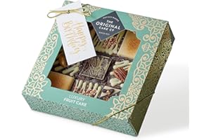 The Original Cake Company - Sherry Infused Dark Fruit Cake Birthday Selection, handmade with sulatanas and citrus peel - 9 pieces (Approx 50g per piece)