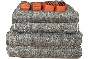 Kortpack Umzugset 2 x Umzugdecke 150 x 200 cm + 2 x Umzugdecke XXL 150 x 300 cm + 1 x 2 Personen Tragegurt