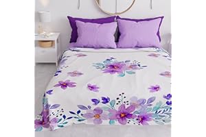 PETTI Artigiani Italiani - Copriletto Matrimoniale Primavera Estate, Coperta Leggera Matrimoniale, Lenzuola Copriletto, Floreale 03 100% Made in Italy