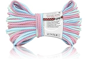 Ganzoo Paracord 550, Cuerda de arcoíris de 4 mm, 30 Metros, Nylon/poliéster, Tipo 3-7 Hilos Interiores, Cuerda de Exterior, para Pulsera, Correa, Collar, arcoíris de Diamante Pastel