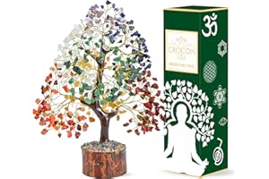 CROCON L'originale Albero della vita 7 chakra con cristalli naturali, regalo donna compleanno pietra curativa per meditazione decorazioni casa idee regalo per l'albero di Natale per donne, mamme e sorelle.