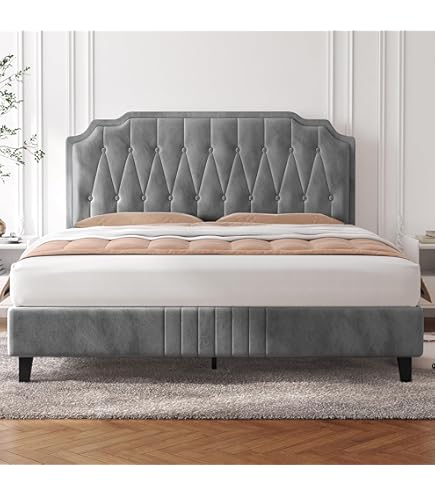 FreeWind Gestoffeerd bed, 140 x 200 cm, met USB-oplaadfunctie