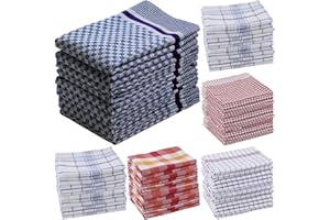 ‎HEIM24H GERMANY Heim24h 5er-Set Geschirrtücher 100 x 50 cm, Grau, Küchentücher aus 100% Baumwolle