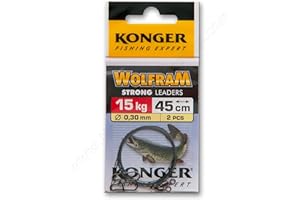 Wire Trace Leader 15kg Wolfram Tungsten Perch Pike Chub Sea Soft Lure Fishing Tackle (Va07-1x2pcs 15kg 45cm Wire Traces Wolfram Konger)