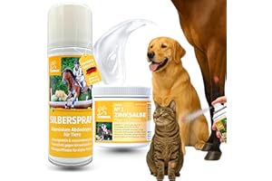 EMMA Set di pronto soccorso per cavalli I Spray all'argento + unguento allo zinco Cavallo Mucca I spray per Protezione I Spray all'argento per la guarigione delle ferite per la disinfezione 250 ml 200ml