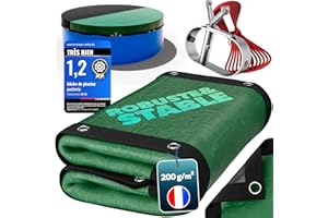 poolomio® Bâche de Piscine Ronde Ø 550-590 cm | Bâche 2-en-1 Solaire & hivernage | Couverture Robuste PE 200g/m² | Résistante UV, Anti-algues & Anti-saletés | Dimensions réelles: 640 cm