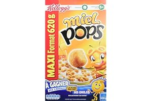 KELLOGG'S Miel Pops Céréale Maïs Soufflé Miel 620 g