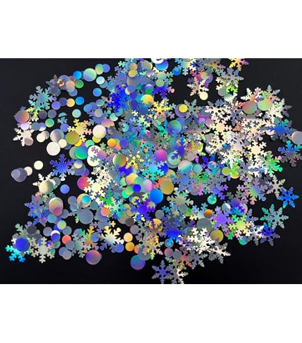 1500 Stück Silberne Schneeflocken-Konfetti – Glitzernd, Aus Papier, Für Winter- & Weihnachtspartys | DIY-Deko