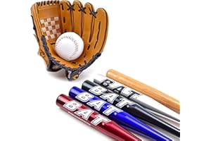 ‎TRUWARE JUST CAMP Baseballschläger Set Baseball + Handschuh + Ball | Softball Set Softballschläger