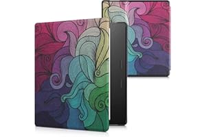 kwmobile Custodia eReader Compatibile con Amazon Kindle Oasis 10. Generation Cover - eBook Reader Flip Case - fucsia/blu/verde - Gioco di Colore