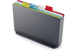 Joseph Joseph 60132 Index Chopping Board Set-Graphite, Set of 4, Regular