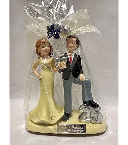 25 Aniversario Boda Regalo Bodas De Plata Figura De Metal