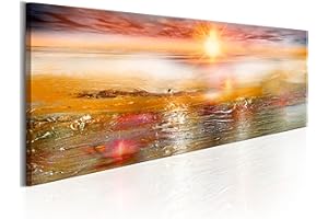 B&D XXL murando Impression sur toile intissee tableau 1 parties tableaux decoration murale photo image artistique photographie graphique nautique Abstrait Mer