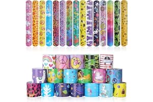 flintronic Zestaw 30 opasek zwijanych z motywami tygrysa, lwa, kosmosu, dinozaurów i jednorożców – idealne na urodziny i upominki dla dzieci