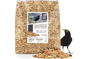 WILDTIER HERZ Mangime Uccelli Selvatici, Semi Di Girasole, Arachidi, Frutta E Bacche Di Prima Qualità - Miscela Di Semi Nutriente Per L'alimentazione Di Merli E Uccelli Selvatici.