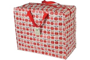 REX LONDON Duża torba do przechowywania z zamkiem błyskawicznym - mocna i trwała 55 x 48 x 28 cm 70 l - Vintage Apple Design