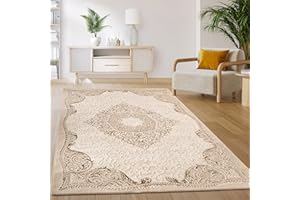 Paco Home Tappeto Soggiorno Camera da letto Pile corto Vintage Orientale Motivo astratto Moderno Beige, Dimensione:80x150 cm