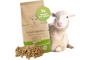 NAKED SHEEP Bio Universal Langzeitdünger aus Schafwolle, 5 kg organischer Dünger für Zimmerpflanzen, Tomaten, Gemüse und Gartenpflanzen - Bodenaktivator und Wasserspeicher