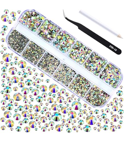 Amethyst AB Star Cut 8878 Exquisite Non Hot Fix Flat Back Crystals - Foto 13